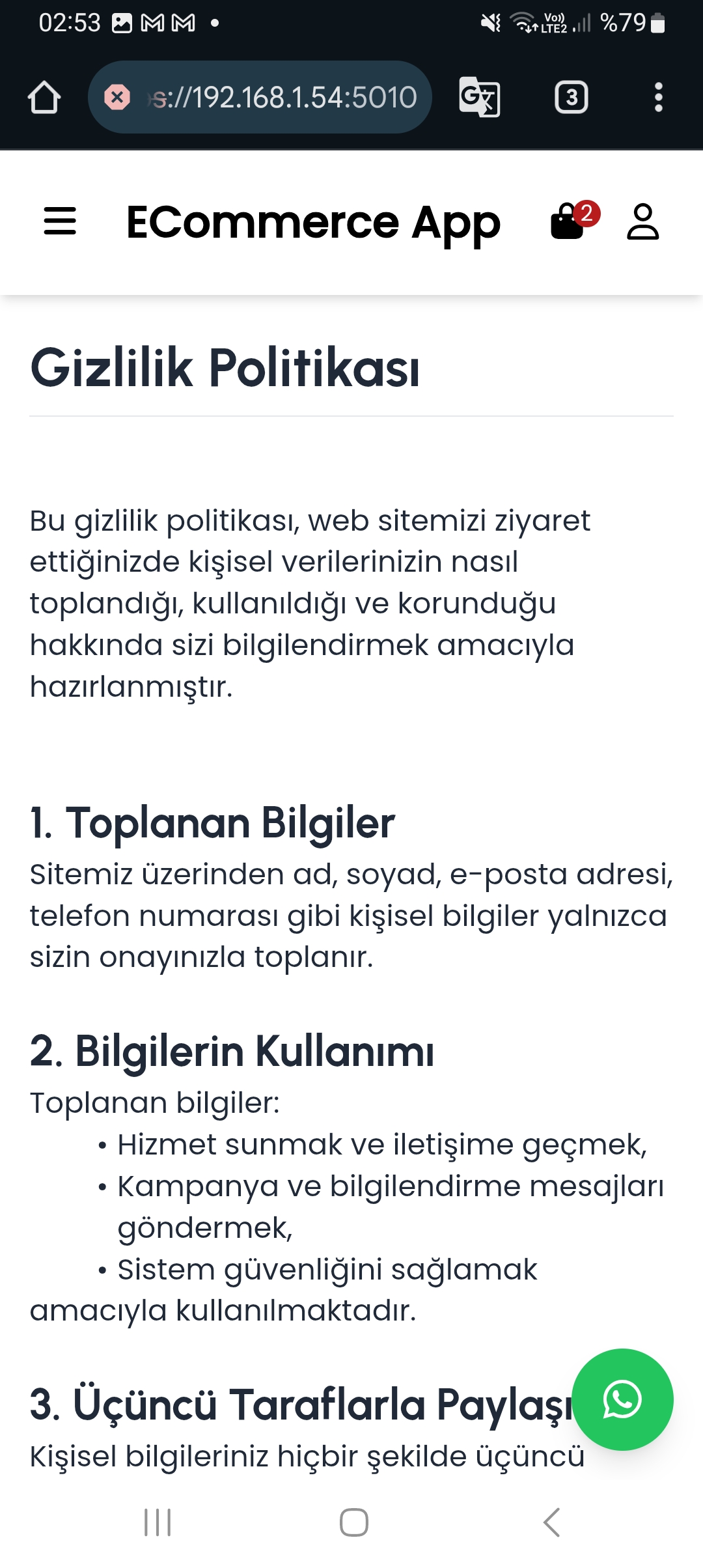 E-Ticaret Sitesi