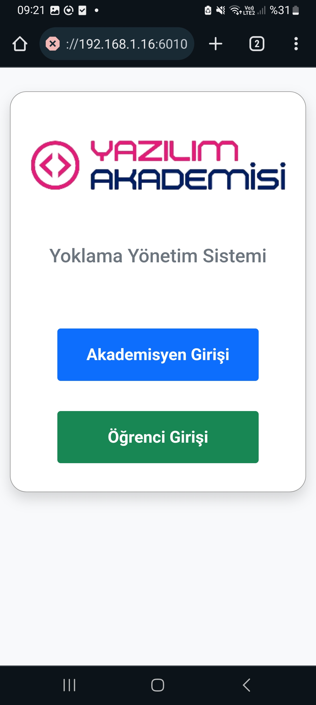 Yoklama Yönetim Sistemi