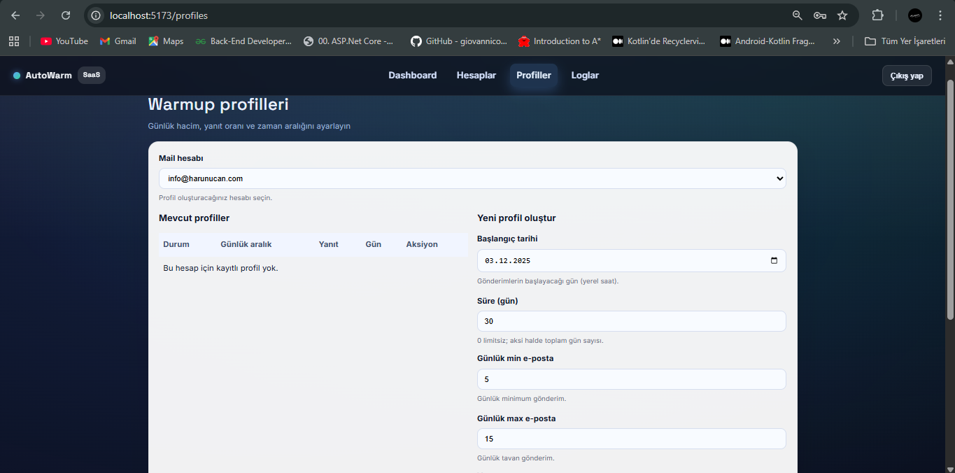Mail Warmup (.Net Core 8.0)