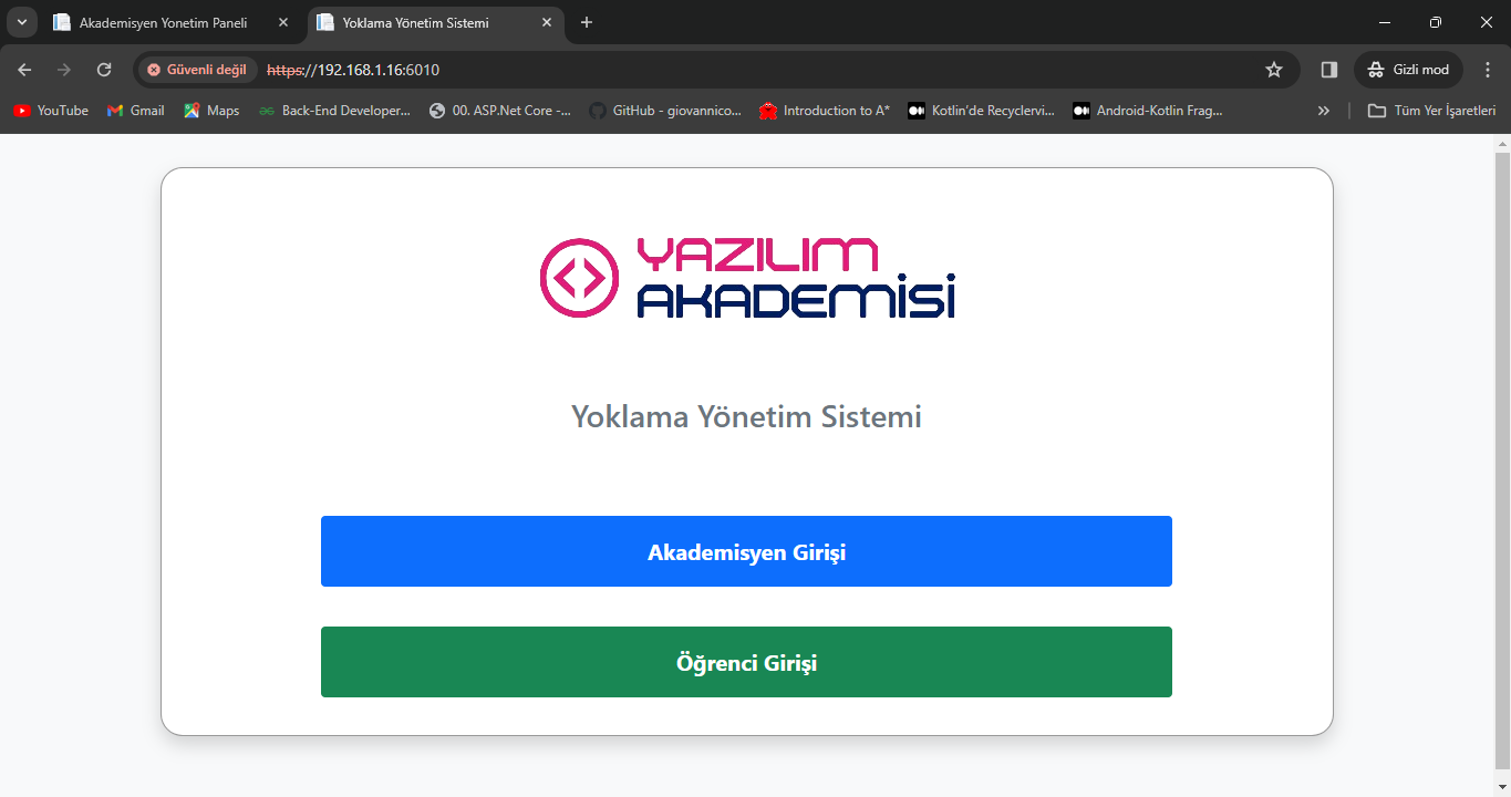 Yoklama Yönetim Sistemi