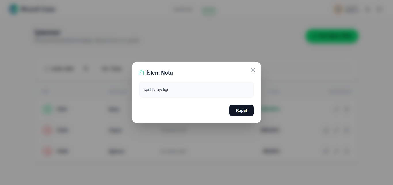 Kişisel Finans Yönetim Sistemi (Next.js | NestJS)